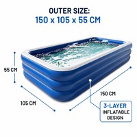 Piscine gonflable personnalisée avec logo pour enfants, idéale pour les fêtes estivales en extérieur, jeu aquatique promotionnel, ensemble cadeau jouet
