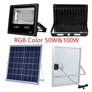 Điều Khiển Từ Xa <span class=keywords><strong>Colour</strong></span> Thay Đổi Đèn Pha Không Dây RGB Năng Lượng Mặt Trời Nhẹ Lũ Lụt Ánh Sáng 50W 100W - Product Image 2