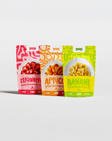 Op maat bedrukte staande pouch verpakking voor gevriesdroogd fruit, voedselveilige hersluitbare ziplock plastic snackzak voor gedroogd fruit