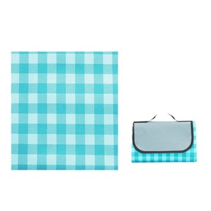 Tapete de Picnic Impermeable de Tela Oxford Rectangular, Resistente a la Humedad, para Acampar al Aire Libre, Playa, Barbacoa, Estilo a Cuadros Amarillos - Product Image 5
