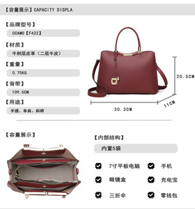 New Fashion Designer Crossbody <b>Bags</b> High Quality Genuine <b>Leather</b> Shoulder Messenger <b>Bag</b> Casual Totes Women Handbags and Purses - Product Image 2