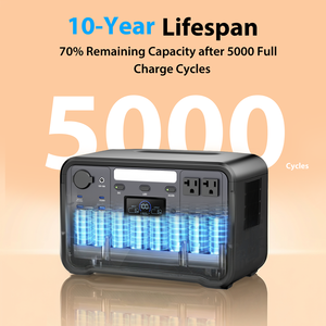 Générateur solaire portable 700W 1200W avec batterie Lifepo4, charge rapide, station d'alimentation portable 2400W 3000W - Product Image 5