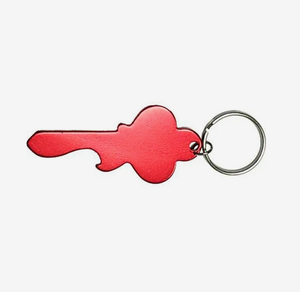Décapsuleur porte-clés personnalisé en forme de clé, en métal, cadeaux promotionnels pour événements d'entreprise, souvenirs avec logo - Product Image 1