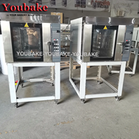 Four de boulangerie électrique commercial à 5 plateaux à air chaud avec commandes numériques Grand four Toast Pain Biscuits Toastie Bars Burgers