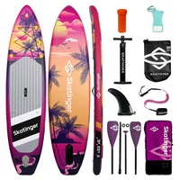 Planche de paddle gonflable (SUP) SK5015 avec technologie Drop Stitch - 2900g EVA antidérapant, charge maximale 150kg pour les sports nautiques