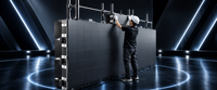 Écran d'affichage LED matriciel mécanique dynamique personnalisé, panneau mural LED 3D mobile pour événements scéniques