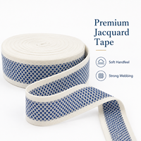 Ruban tissé en polyester jacquard à motifs personnalisés, durable et de haute qualité, pour la confection artisanale de textiles de maison et de projets DIY
