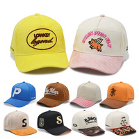 Gorra de Béisbol de Pana con Logotipo Personalizado, Gorra de 5 Paneles con Bordado, Estilo Deportivo Formal para Uso Empresarial