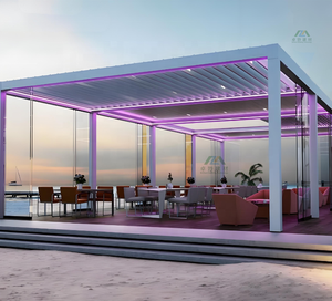 <span class=keywords><strong>Pergola</strong></span> motorisée <span class=keywords><strong>en</strong></span> <span class=keywords><strong>aluminium</strong></span> et polycarbonate imperméable à bas <span class=keywords><strong>prix</strong></span>, finition peinte, résistance aux charges <span class=keywords><strong>de</strong></span> neige lourdes, pavillon - Product Image 4