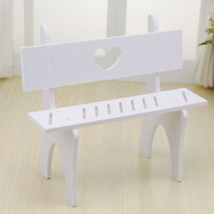Yu Mo Hanging Chair <b>Plastic</b> Craft Ornament Small <b>Bench</b> With Heart Cutout For Home Decor - Product Image 1