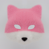 Mascarade créative Animal demi-visage EVA Cosplay masque réaliste fourrure de renard pour hommes et femmes fête Halloween masque facial