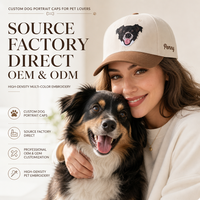 Casquettes de baseball personnalisées avec portrait d'animal, broderie visage d'animal, casquette sport bicolore, boucle métallique, nom de chien personnalisé pour cadeaux