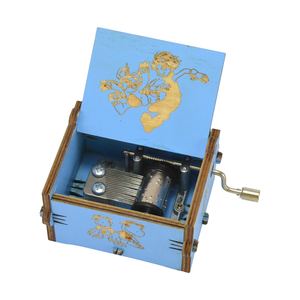 <span class=keywords><strong>Caja</strong></span> <span class=keywords><strong>Musical</strong></span> de Madera con Grabado Láser Negro de Davy Jones, de Moda, para Regalos de Navidad, Regalo de Cumpleaños, Retro, de Madera con Manivela y Base - Product Image 5