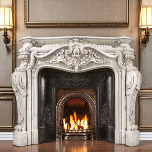 <span class=keywords><strong>Chimenea</strong></span> de Mármol Estilo Luis XV Europeo, Antigua, de <span class=keywords><strong>Piedra</strong></span>, Independiente, para Interiores, en Blanco y Negro, Tamaño Personalizable, Marca Dayang - Product Image 3
