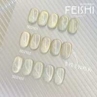 Poudre à ongles magnétique effet œil de chat, paillettes or champagne de luxe, pigment chromé brillant effet miroir, pour salon et DIY nail art