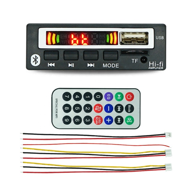Sound Speaker USB MP3 Decoder Board Wireless MP3 Player Module FM Radio 12V