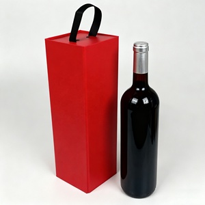 Sang Trọng Các Tông Giấy Đám Cưới Từ Rượu Vang Hộp Tùy Chỉnh Logo Của Bạn In Ấn Từ Gấp Rượu Vang Đỏ Hộp - Product Image 1