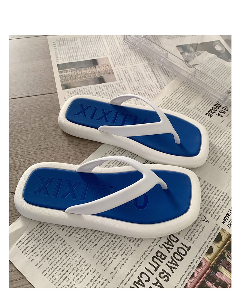 Fashion Square Flip-flops Casual Outdoor Indoor Holiday Flat Clip Toe Beach Flip Flops Slippers