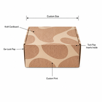 Boîte d'expédition en carton kraft à grain de bois personnalisé, boîte cadeau avec insert sur mesure, boîte d'expédition à rabat supérieur, vente en gros, directement de l'usine, OEM