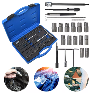 21X outil de <span class=keywords><strong>coupe</strong></span> de siège d'injecteur <span class=keywords><strong>Diesel</strong></span> et extracteur de joint ensemble de nettoyage de trou d'homme - Product Image 3