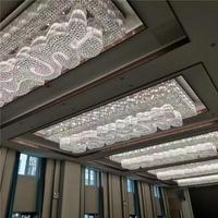 Luminaire suspendu moderne en cristal K9 rond, triple couche, avec base en acier inoxydable pour hôtel