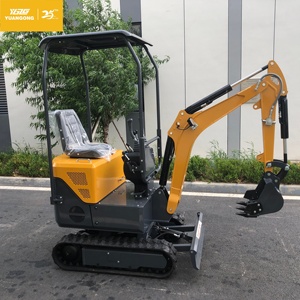 YGZG格安ゴムクローラー式小型掘削機 ガーデン用1t 1.5t 2tミニショベル グラップル付き - Product Image 1