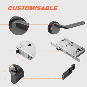 Set di Serrature a Leva in Acciaio Inox 201 di Stile Moderno per Porte Interne, Porte da Camera e Maniglie per Finestre - Product Image 5