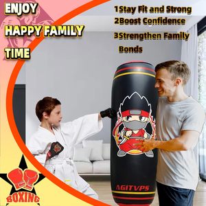 Saco de Boxeo Inflable para Niños, 66 Pulgadas, con Guantes, Bomba de Aire, Juguete de Entrenamiento con Rebote para Niños - Product Image 4