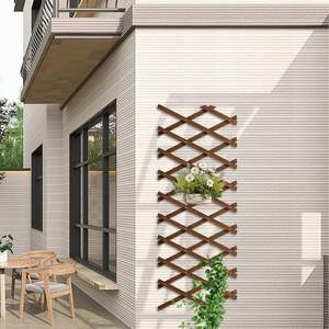 Treillis de jardin extensible pour plantes grimpantes en plein air, panneaux muraux de clôture en treillis en <span class=keywords><strong>bois</strong></span> pour l'extérieur, pour plantes grimpantes - Product Image 6
