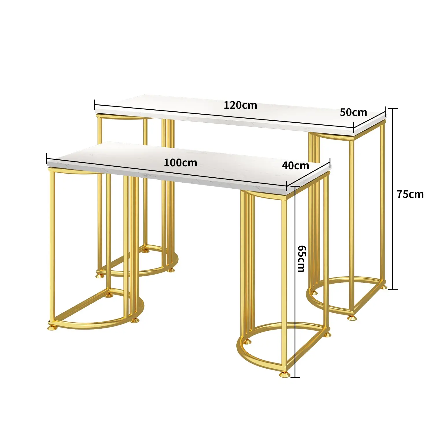 Tavolo da esposizione in metallo per mobili da negozio Color oro direttamente in fabbrica