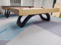 Vente directe d'usine de table de billard pliable à pieds en bois massif en spirale de 8 pieds, adaptée à la maison et aux niveaux de compétition