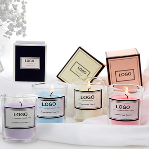 Candela Profumata Molly Glory in Vaso di Vetro con Logo Personalizzato, Cera di Soia di Alta Qualità, Regalo di Nozze - Product Image 2