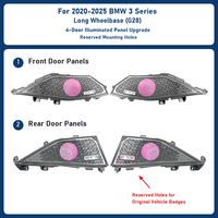 Pour BMW Série 3 G20 G28 2020-2025 – Kit de 4 caches lumineux pour éclairage d'ambiance des tweeters de porte avant