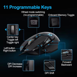 Alto rendimiento 0riginal Black <span class=keywords><strong>Logitech</strong></span> G502 Hero Lightspeed 25600DPI Gaming Mouse <span class=keywords><strong>Computer</strong></span> Wired Gaming Mouse para <span class=keywords><strong>Pc</strong></span> - Product Image 6