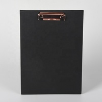 Presse-papiers personnalisé imprimé étanche A4 taille Menu Conseil Presse-papiers en cuir PU avec clip en or