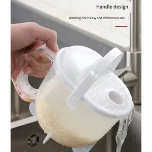 Zenidoo L-501 Washing Rice Machine Handle Foldable Eco-Friendly PP Plastic Strainer <b>Soybean</b> Washer Sieve 17x19cm Convenient - Product Image 6