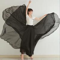 Ecowalson Jupe en mousseline de soie à 720 degrés pour femmes, tenue de danse longue assortie, robes de soirée pour femmes