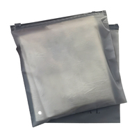 Noir de haute qualité pour vêtements emballage recyclé personnalisé sacs en plastique givré zippé sac zip-lock