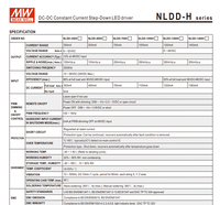Controlador LED de Corriente Constante CC MEAN WELL NLDD-700H/NLDD-1050H 700mA/1050mA, 60W, Entrada 10-56V, Atenuación PWM, Carcasa de Aluminio, 3 Años de Garantía