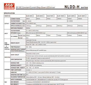 MEAN WELL NLDD-700H NLDD-1050H 700mA 1050mA DC DC กระแสคงที่ LED ไดร์เวอร์ 60W 10-56V อินพุต - Product Image 4