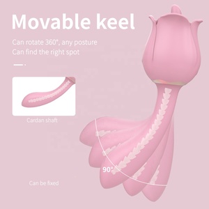 Alat Pijat Klitoris Rose Massager dengan Getaran 360 Derajat, Dildo Titik G, 9 Mode Getaran dan Hisapan, Mainan Dewasa Vibrator Pijat - Product Image 3