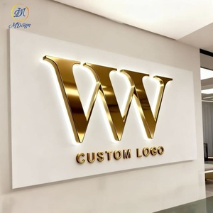 Custom Gold Mirror Finish 3d Letter <strong>Sign</strong> Indoor Beauty Salon 3d logo <strong>Light</strong> <strong>Sign</strong> for Store <strong>Sign</strong> Board Outdoor Signage - Product Image 5