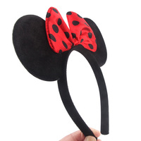 Serre-têtes mignons avec oreilles de souris et nœud pour filles, accessoires de cheveux de dessin animé au design adorable
