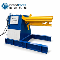 Dérouleur manuel de bobines d'acier GrandForce 3-10 tonnes avec garantie de 3 ans pour tôles de toiture et machines de profilage de profilés métalliques