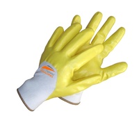 Gants de travail en polyester 13 jauges, très demandés, avec revêtement en nitrile lisse 3/4, durables et flexibles, couleur et logo personnalisables