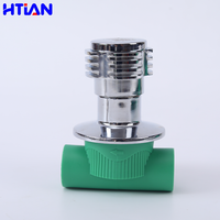 Vanne thermostatique PPR conforme à la norme ISO HTIAN, matériaux de plomberie, raccords de tuyauterie, accessoires de connexion hydraulique pour l'eau