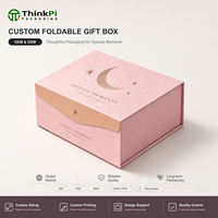 Boîte cadeau rigide pliable personnalisée avec design repliable pour l'emballage de cadeaux d'anniversaire et de fêtes
