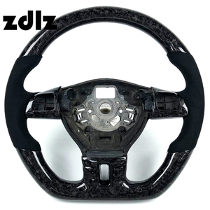 Volante de Coche para <span class=keywords><strong>Volkswagen</strong></span> MK6 VW <span class=keywords><strong>Golf</strong></span> 6 <span class=keywords><strong>GTI</strong></span> 2010 2011 <span class=keywords><strong>2012</strong></span> 2013 2014 2015, Volante Personalizado de Fibra de Carbono Forjado - Product Image 1