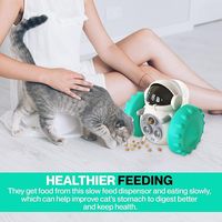 Distributeur de friandises interactif de luxe Enyi pour animaux de compagnie, jouet robot intelligent à capteur, distributeur lent mobile avec roues de puzzle en ABS+PC pour chiens et chats