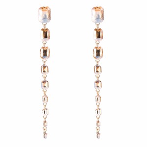 Pendientes Largos de Cristal Brillante Kaimei, Colección de Joyería para Mujer, Pendientes Largos de Cristal con Cadena - Product Image 3
